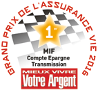 Recompense Grand Prix de l'assurance vie 2016 compte épargne transmission