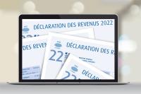 Déclaration de revenu 2022 en ligne dans un ordinateur